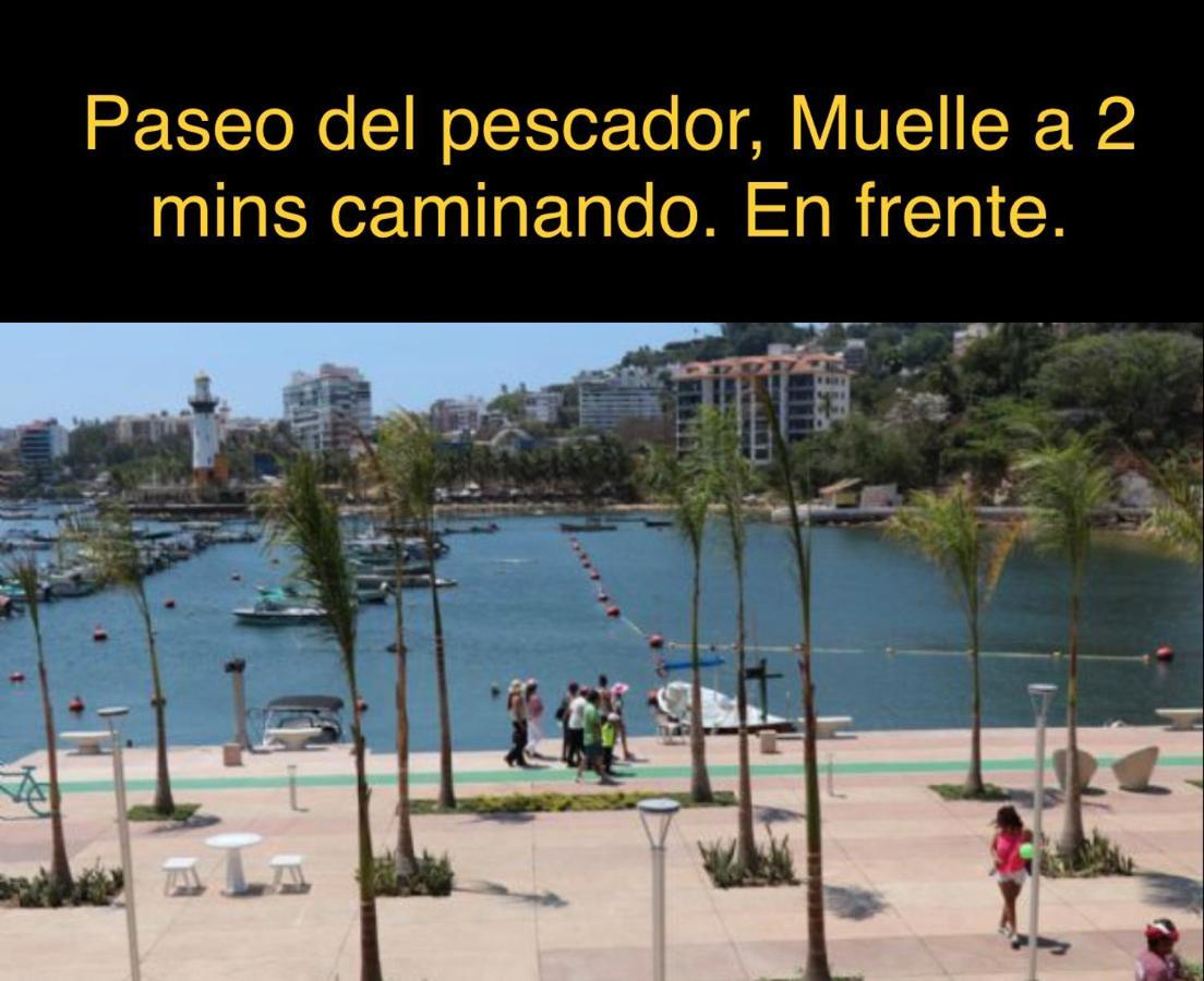 Departamento Sobre Costera, 1Min La Quebrada, 3M Playas Y Yates Apartman Acapulco Kültér fotó